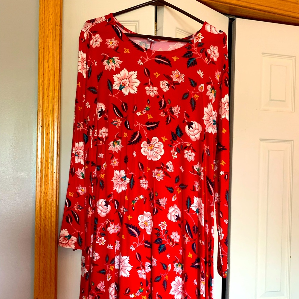 A-line floral dress! Perfect for Spring!!
